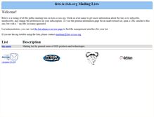 Tablet Screenshot of lists.iccisis.org